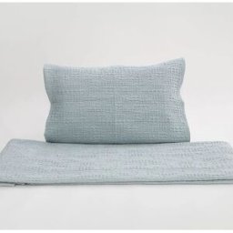 Casa da Laura Funda nórdica geométrico 100% algodón verde agua cama 135/150 cm (240