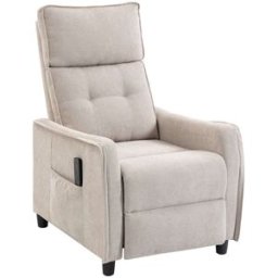Homcom Sofá de masaje 69x93x104 cm crema