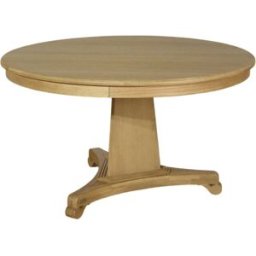 Robin des Bois Mesa de comedor redonda, tablero de roble macizo, 6 beige