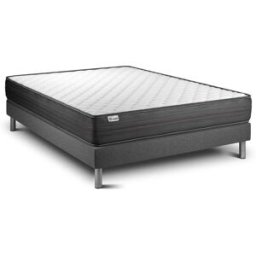 Vitalit Somier gris + colchón con espuma viscoelástica 160 x 190