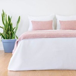 Casa da Laura Funda nórdica geométrico 100% algodón blanco cama 135/150 cm (240 x 22