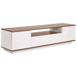 Calicosy Mueble tv 3 puertas y 1 nicho l180 cm - blanco y madera