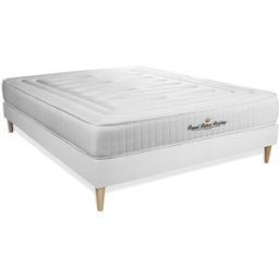 Royal palace bedding Somier blanco + colchón con espuma viscoelástica 150 x 195