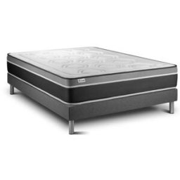Vitalit Somier gris + colchón con espuma viscoelástica 160 x 190