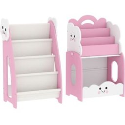 AIYAPLAY Estantería infantil 85.5x32x72 cm rosa