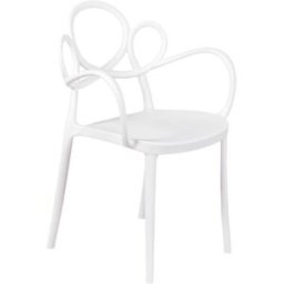 Nest dream Silla de diseño con brazos apta para exterior, blanco