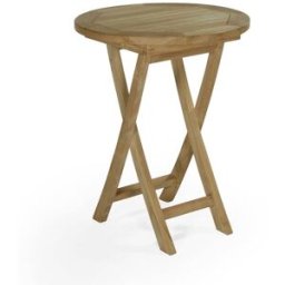 TECK Attitude Mesa redonda plegable de teca maciza ø 60 cm
