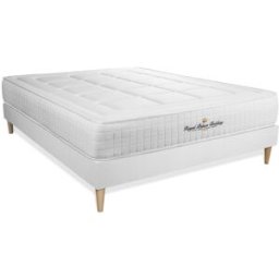 Royal palace bedding Somier blanco + colchón con espuma viscoelástica 160 x 195