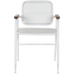 NIYLO Conjunto de 2 sillas de acero blanco 51x56x78 cm