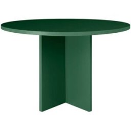 RNT by Really Nice Things Mesa de comedor redonda tablero laminado de 3cm verde cedro 120cm