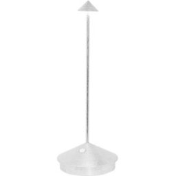 Lámpara de mesa led recargable zafferano en hoja de plata regulable