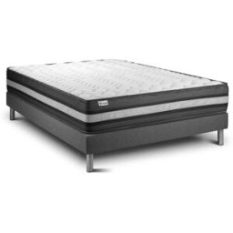 Vitalit Somier gris + colchón con espuma viscoelástica 160 x 190