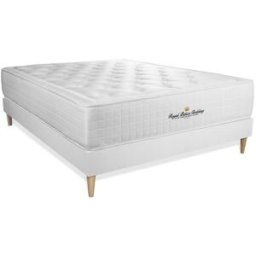 Royal palace bedding Somier blanco + colchón con espuma viscoelástica 160 x 195