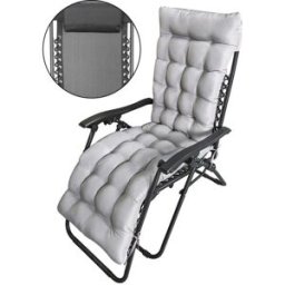 Habitat & Jardin Sillón de jardín negro 160 x 64 x 109 cm