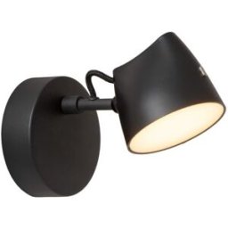 Lucide Lámpara de pared de metal con 1 led integrado, negro
