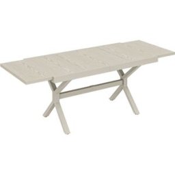 Outsunny Mesa jardín extensible 214x85x73 cm gris claro