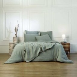 Febronie Funda nórdica algodón verde celadón 260x240