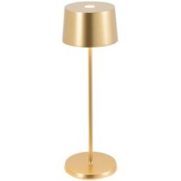 Lámpara de mesa led zafferano recargable oro amarillo regulable