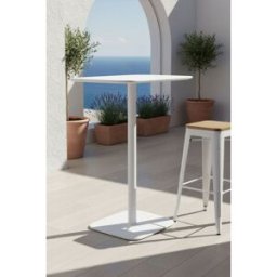 RegalosMiguel Mesa Alta Sunset White 60 cm - Blanco