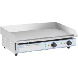 Plancha eléctrica fry-top doble - 730 x 400 mm - Royal Catering - Flat - 2 x 2,200 W 10012369
