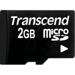 TS2GUSD - Tarjeta de memoria microSD de 2 GB, Transcend, con adaptador