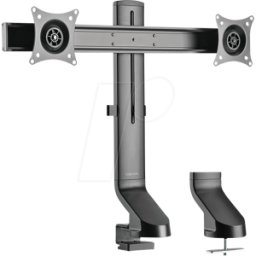 LOGILINK BP0160 - Soporte para monitor, 2 pantallas, 17" - 27", montaje en mesa