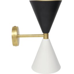 Aplique Cono 2 luces Medianos Negro Blanco