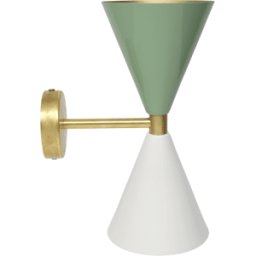 Aplique Cono 2 luces Medianos Verde Oliva Blanco