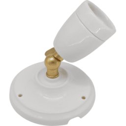 Aplique de pared LUR cerámico Blanco Latón