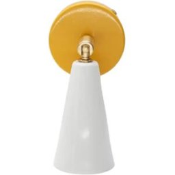 Aplique vintage pequeño de colores POP Mostaza Blanco
