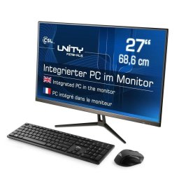 Ordenador Todo en uno CSL Unity F27-ALS Intel N200 16GB UHD 512GB SSD 27" Windows 11 Pro inalámbrico diseño ultrafino
