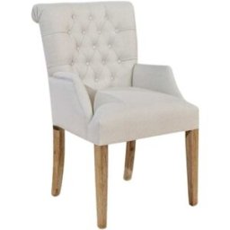 Robin des Bois Sillón de mesa acolchado estilo contemporáneo en hevea y cordón
