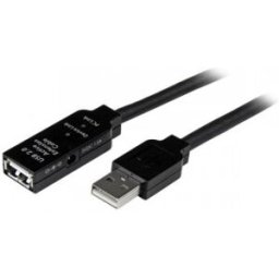 StarTech.com Cable 10m Extensión Alargador USB 2.0 Activo Amplificado - Macho a Hembra USB A - Negro