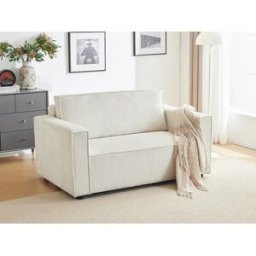 Habitat et jardin Sofá convertible recto de pana > - 2 asientos - Beige