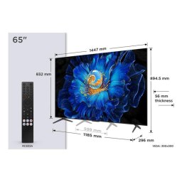 TV TCL QD-Mini LED C69KS 65" 4K Ultra HD Smart TV Metallic