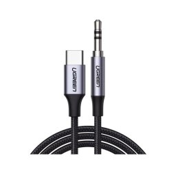 Cable Ugreen USB-C a Jack 3.5mm 1m Negro Plata