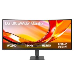 Monitor LG 34'' UltraWide Quad HD 144Hz VA Curvo FreeSync Premium HDR10 Ajuste altura
