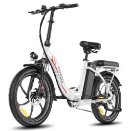 Bicicleta eléctrica plegable Fafrees F20+ 250W 36V 20Ah 20" Blanco