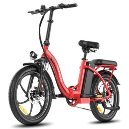 Bicicleta Eléctrica Fafrees F20+ 250W 36V 20Ah Neumáticos 20" Plegable Rojo