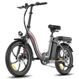 Bicicleta eléctrica Fafrees F20+ 250W plegable batería 36V 20Ah gris