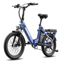 Bicicleta eléctrica Fafrees F20 Flex plegable 250W 36V 20Ah azul-morado