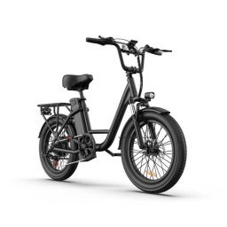 Bicicleta Eléctrica URLIFE E20 Negra 1000W 48V 13Ah 20" Ruedas Anchas