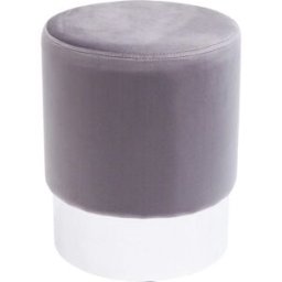 Kare Design Taburete gris claro plata ø35cm