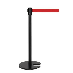Poste separador de cinta apilable negro