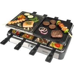 Bourgini Grill Gourmette Plus Plancha Raclette con Piedra 8 Personas 1300W