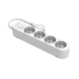 Silver Electronics Base Eléctrica Multienchufe Protek Plus Con 4 Tomas De Corriente