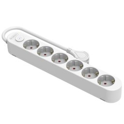 Silver Electronics Base Eléctrica Multienchufe Protek Plus Con 6 Tomas