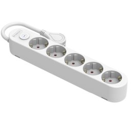 Silver Electronics Base Eléctrica Multienchufe Protek Plus Con 5 Tomas