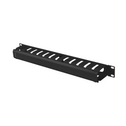 Canaleta ranurada Lanberg AK-1704-B para rack 19" 1U metal negro 482,5x70x44,5mm