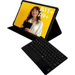 Funda SilverHT Wave Touch Azul con teclado Bluetooth y touchpad para Tab A11+/A9+